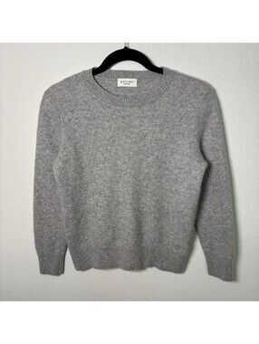 Paloma 100% Cashmere Light Grey Sweater Womens Size XS Petite Quiet Luxury EUC!!